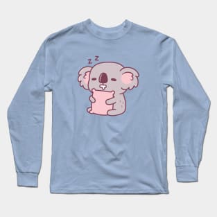 Cute Napping Koala Bear Long Sleeve T-Shirt